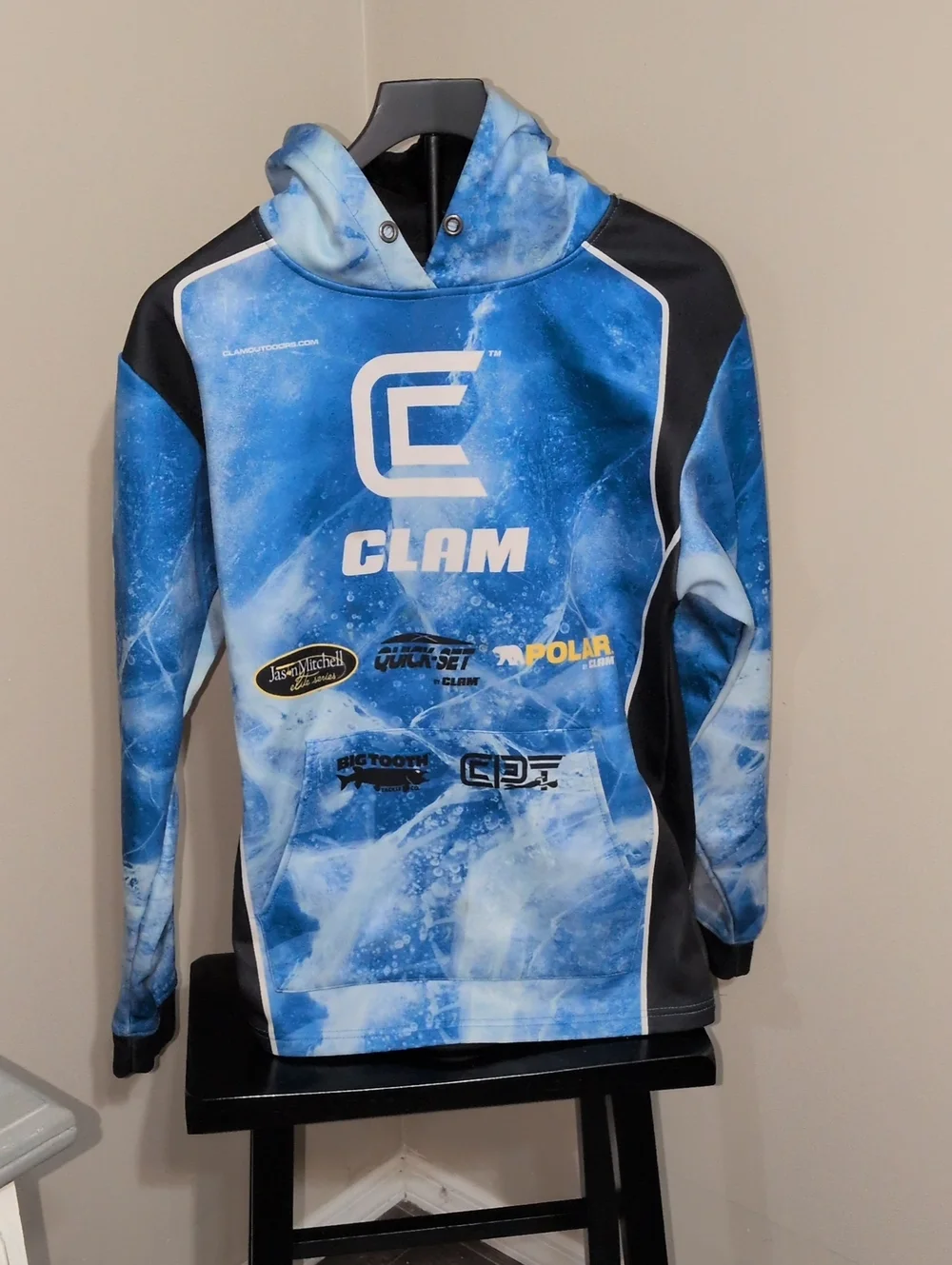 Men's CLAM Blue Logo Hoodie Top